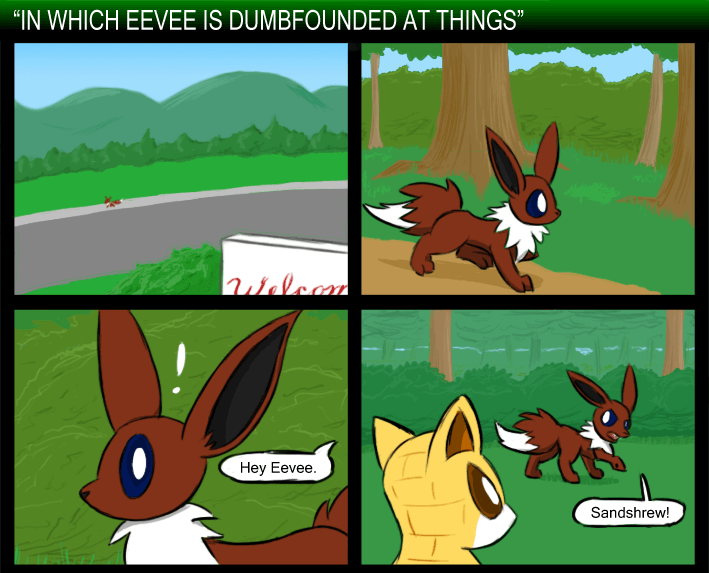In which Eevee is dumbfounded at things. 1.